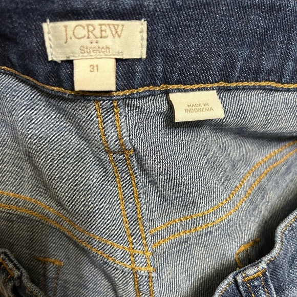 J.Crew Stretch Slim Blue Distressed Boyfriend Jeans Size 31 - Picture 4 of 4